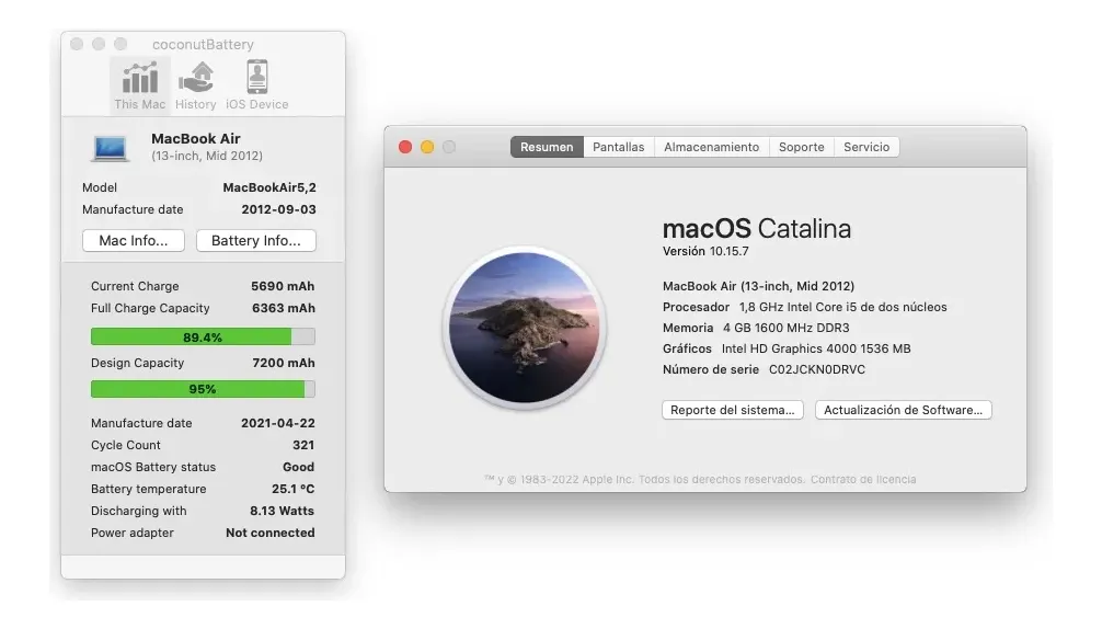 Notebook Macbook Air A1466 13 4GB SSD (En su caja original) - Imagen 10